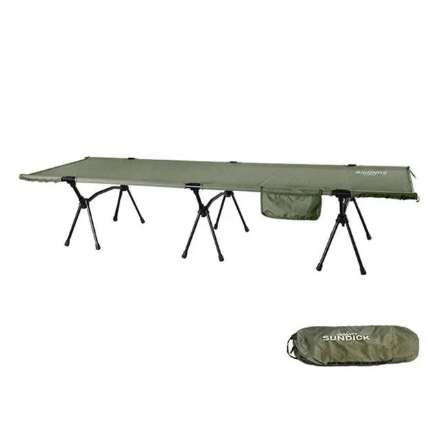 Folding Camping Cot with Leg Extenders – Portable Outdoor Sleeping Cot for Hiking, Traveling, and Backpacking - Trekker Essentials