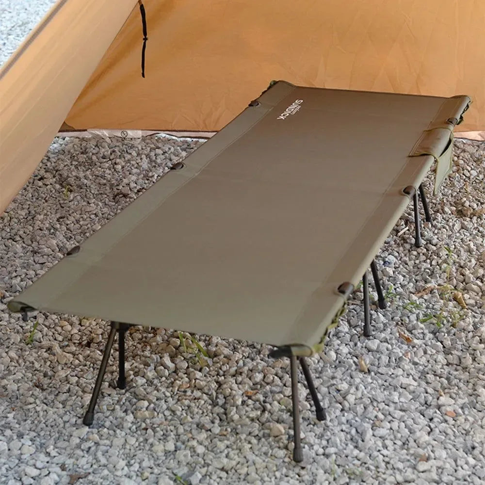 Folding Camping Cot with Leg Extenders – Portable Outdoor Sleeping Cot for Hiking, Traveling, and Backpacking - Trekker Essentials