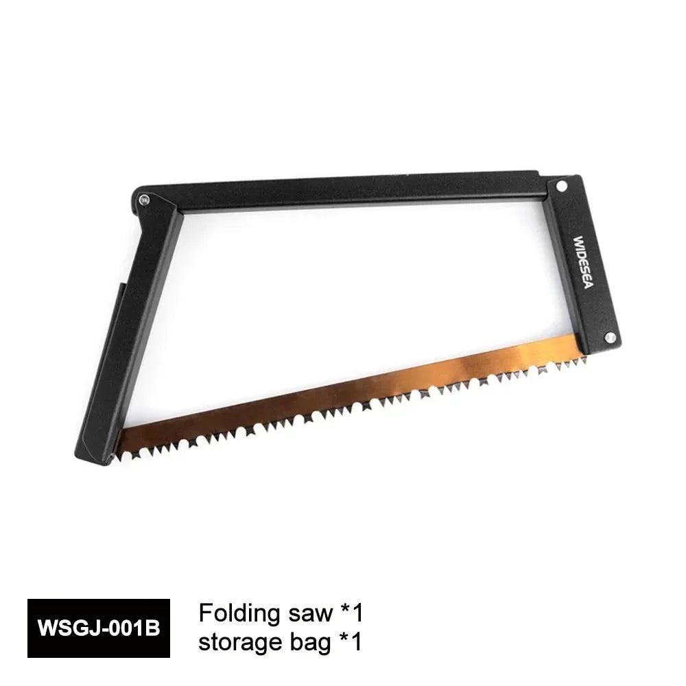 Folding Camping Saw with 32cm Manganese Blade: Portable and Foldable Logging Tool for Outdoor Wood Branches - Trekker Essentials