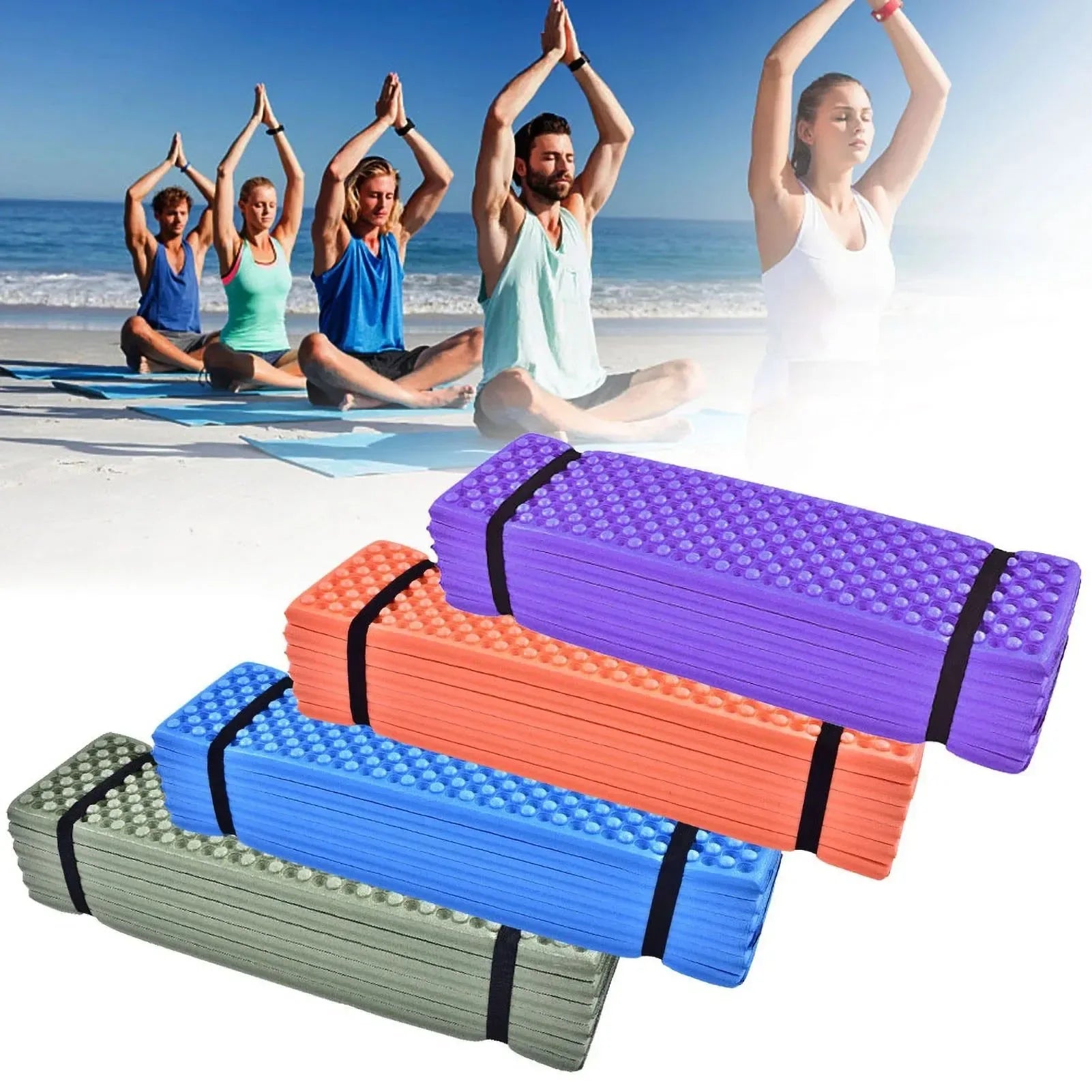 Folding Foam Camping Mat - Waterproof XPE Sleeping Pad for Outdoor Beach & Tent Use - Trekker Essentials