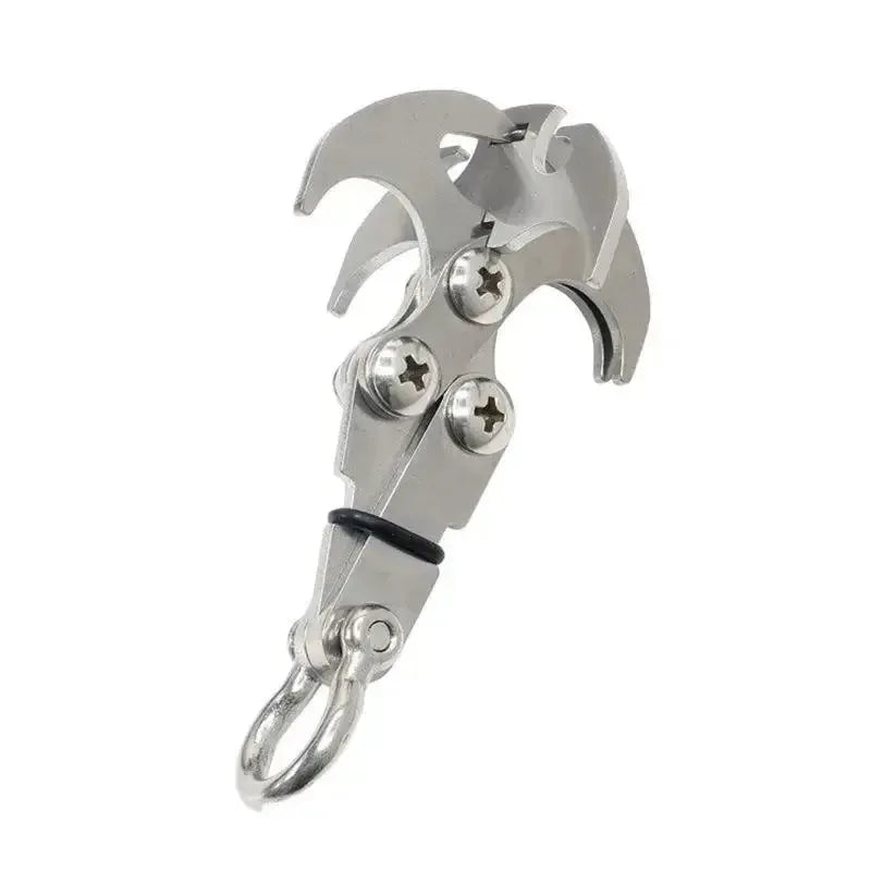 Folding Grappling Hook - Multi functional Stainless Steel Survival Tool for Outdoor Climbing and Camping - Trekker Essentials