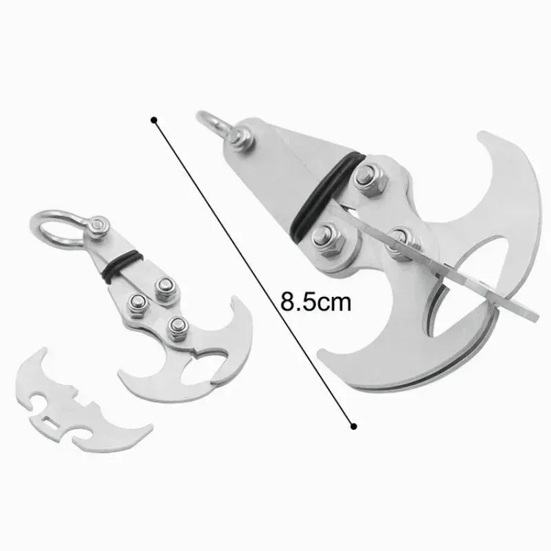 Folding Grappling Hook - Multi functional Stainless Steel Survival Tool for Outdoor Climbing and Camping - Trekker Essentials