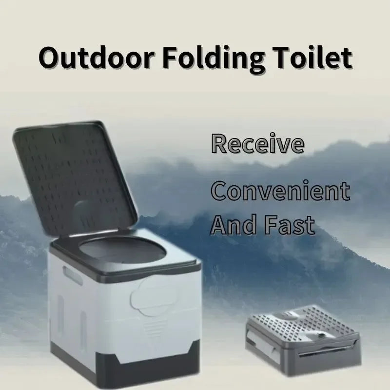 Folding Portable Toilet - Anti-Odor, Collapsible for Travel and Emergencies - Trekker Essentials