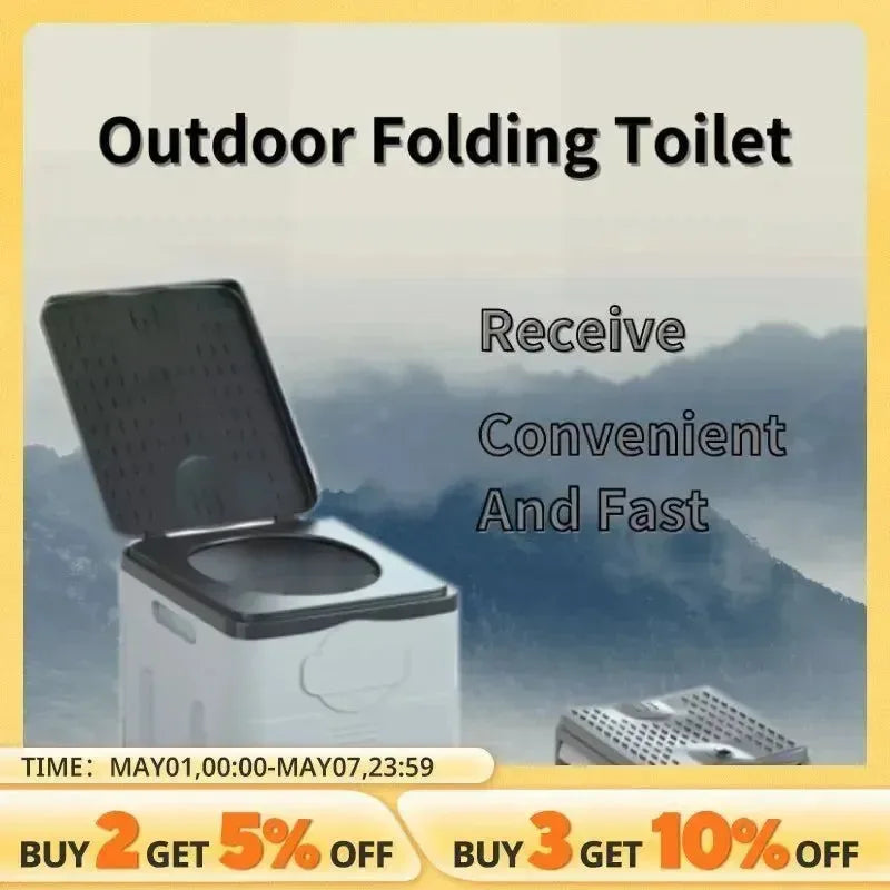 Folding Portable Toilet - XL Size for Adult Self-Driving Travel - Trekker Essentials