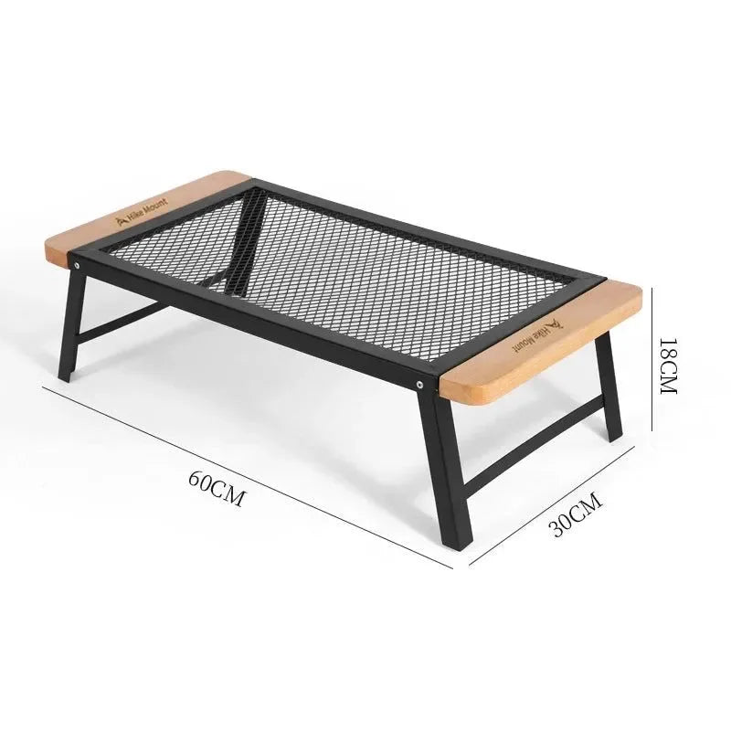 Folding Table with Mesh - Lightweight Outdoor Dining and Picnic Table, Easy to Carry and Store - Trekker Essentials