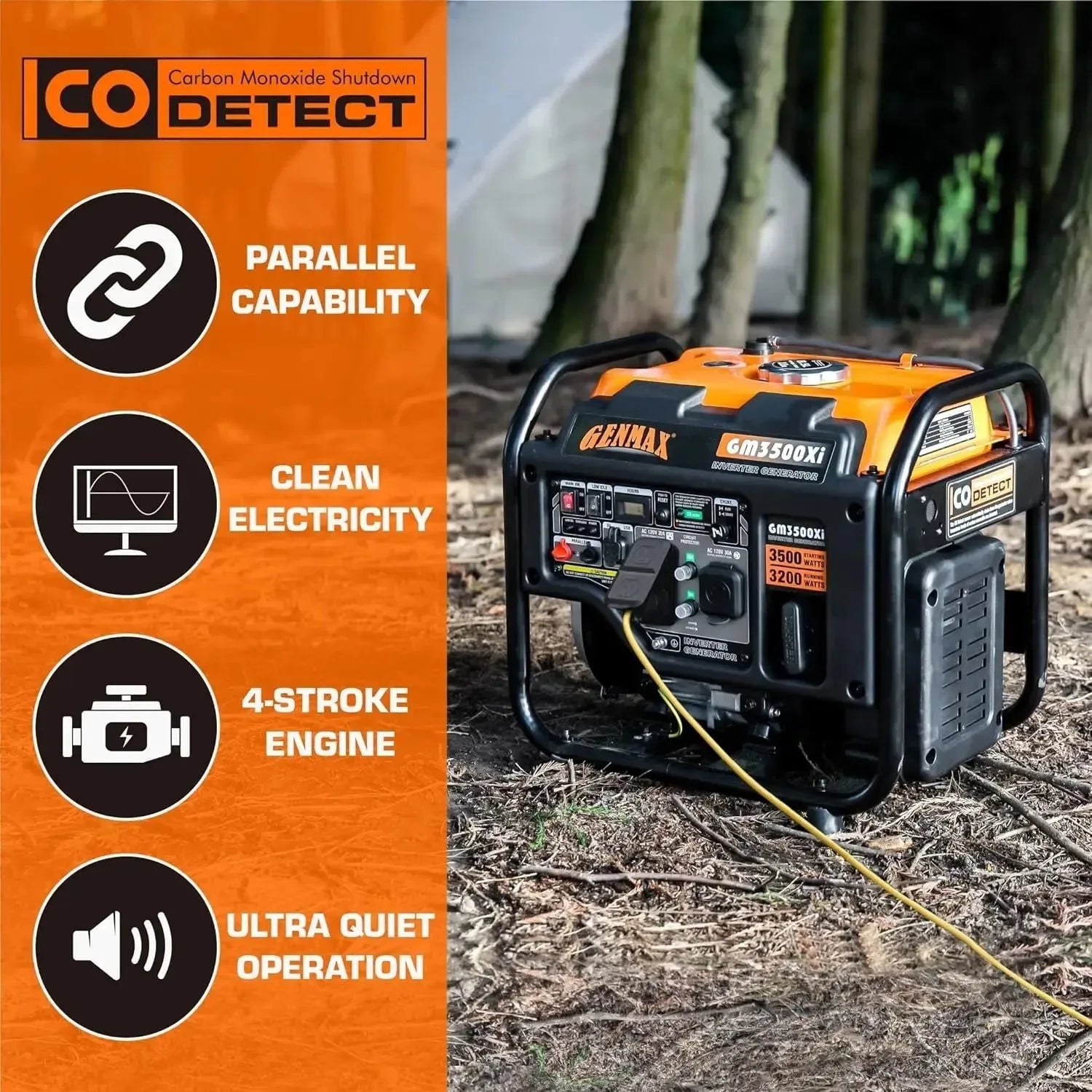 GM3500Xi Open Frame RV Ready Inverter Generator – 3500 Peak Watts, Quiet Technology - Trekker Essentials