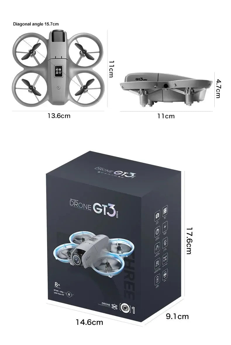 GT3 8K 5G GPS Drone – Dual HD Camera, 50X Zoom, Omnidirectional Obstacle Avoidance, 45-Min Flight Time - Trekker Essentials