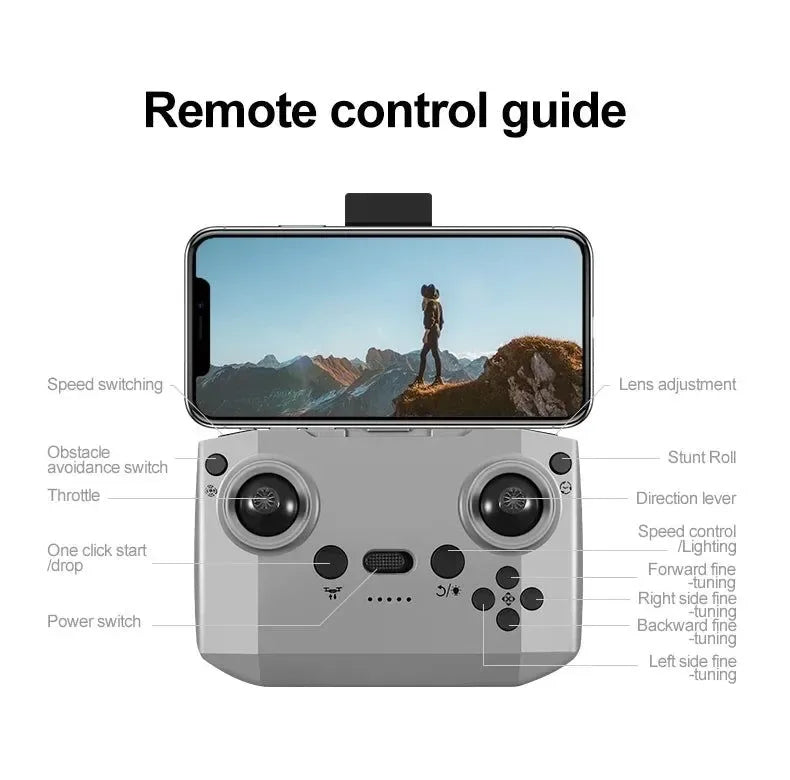 GT3 8K 5G GPS Drone – Dual HD Camera, 50X Zoom, Omnidirectional Obstacle Avoidance, 45-Min Flight Time - Trekker Essentials