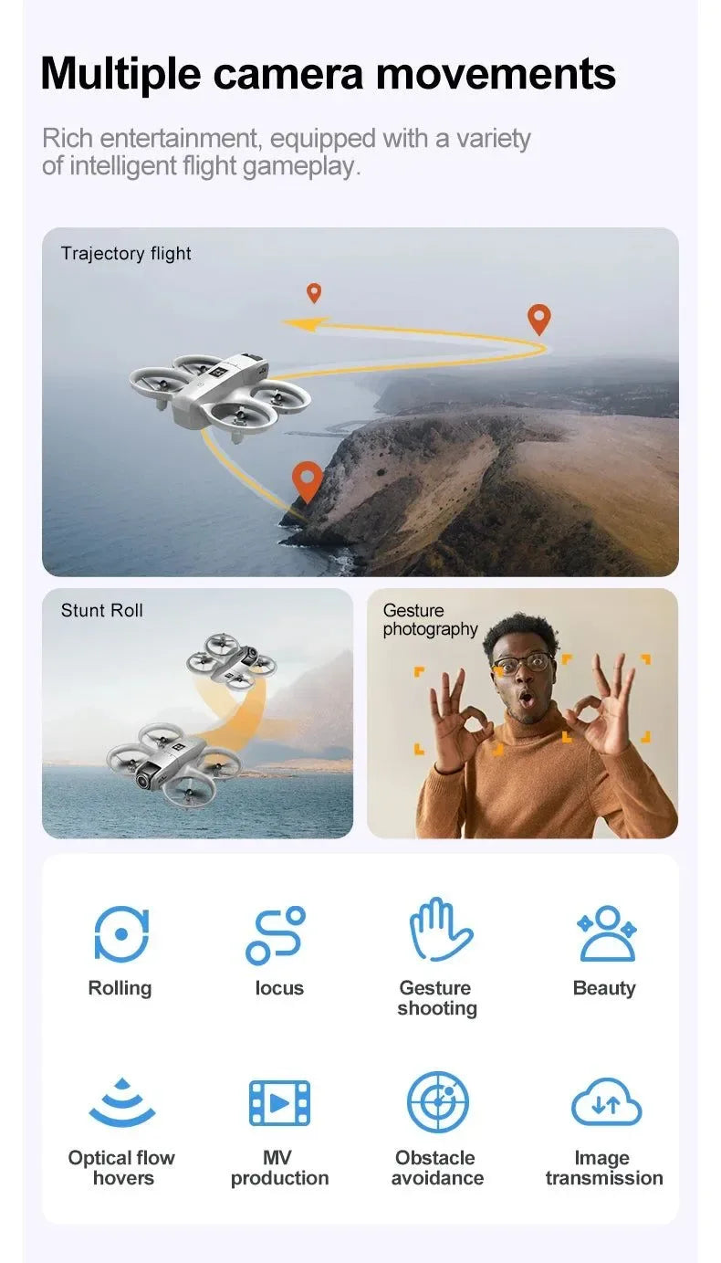GT3 8K 5G GPS Drone – Dual HD Camera, 50X Zoom, Omnidirectional Obstacle Avoidance, 45-Min Flight Time - Trekker Essentials
