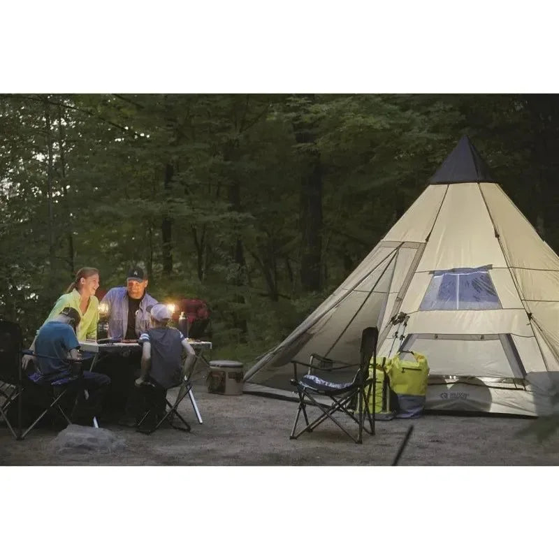Guide Gear 18' Teepee Tent - Waterproof 8-Person Canvas Camping Shelter - Trekker Essentials