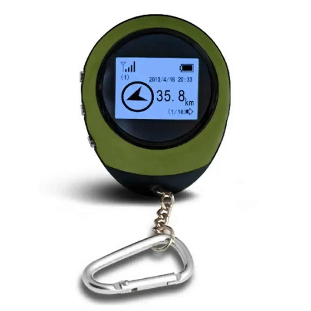 Handheld GPS Navigation Mini Real-Time GPS Tracker - Keychain USB Rechargeable Compass for Outdoor Sports, Travel, Hiking, Pet, and Child Safety - Trekker Essentials