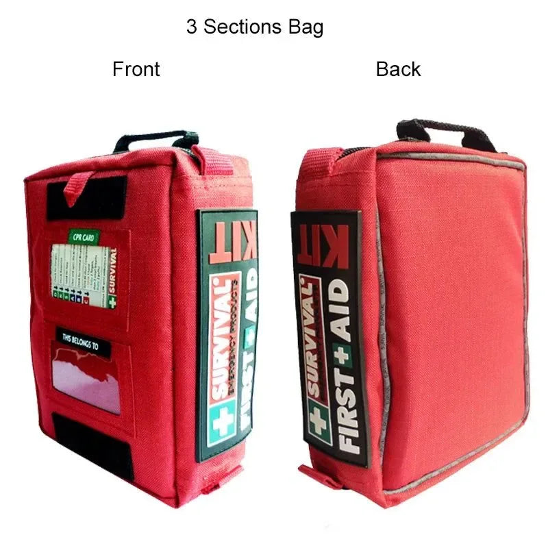 Handy Waterproof First Aid Kit - Essential Medical Bag for Outdoor Travel and Survival - Trekker Essentials