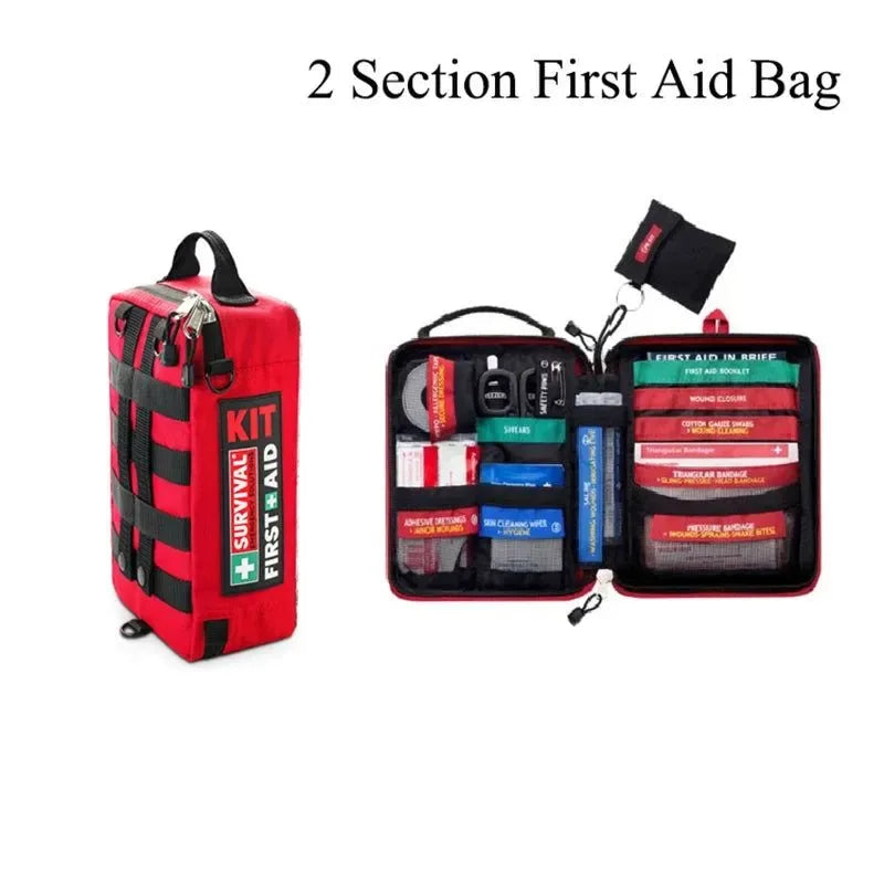 Handy Waterproof First Aid Kit - Essential Medical Bag for Outdoor Travel and Survival - Trekker Essentials