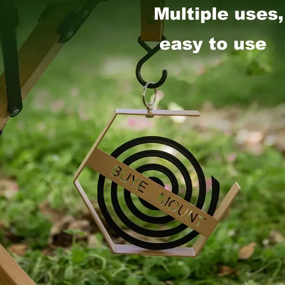 Hanging Mosquito Coil Holder for Camping – Durable Iron Frame Outdoor Mosquito Repellent Tray for Hiking & Travel - Trekker Essentials