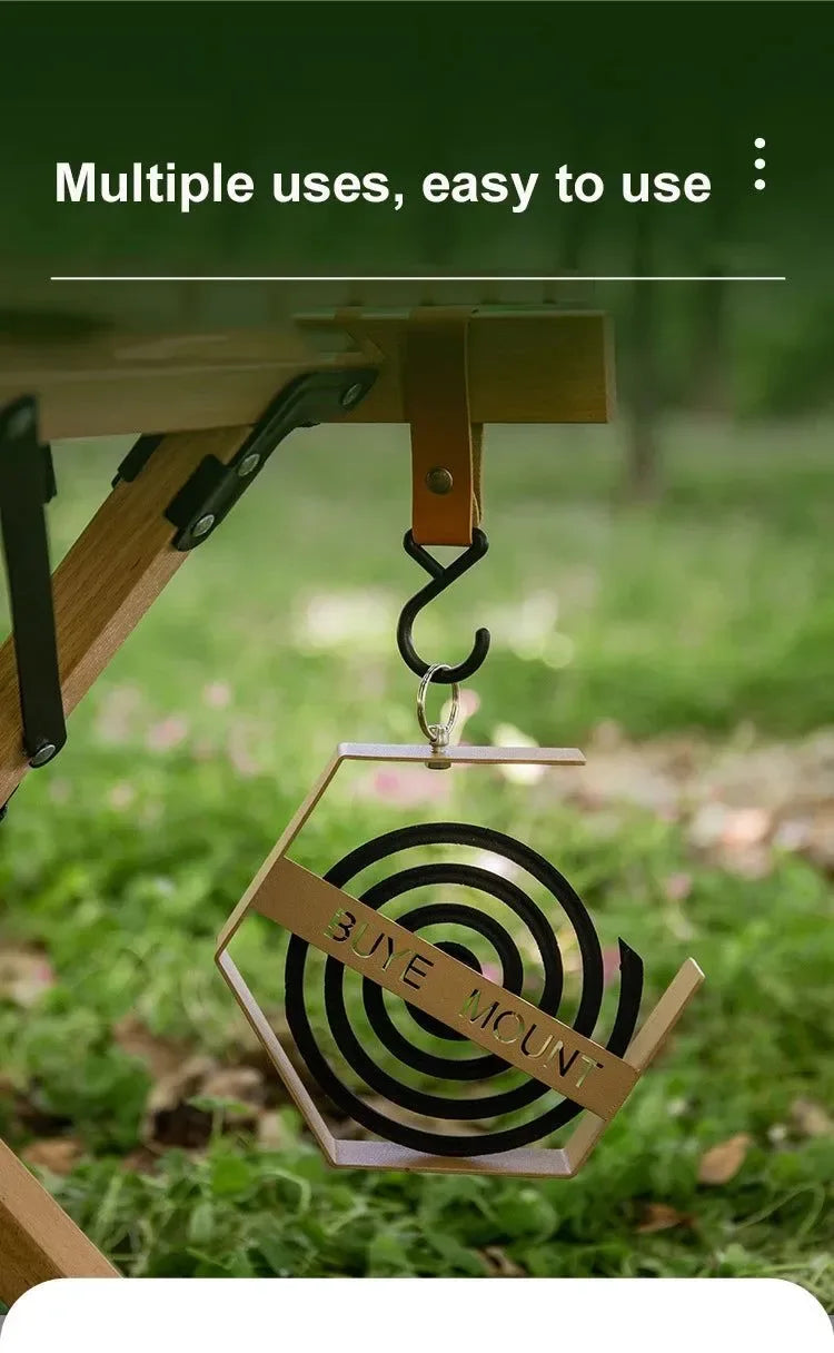 Hanging Mosquito Coil Holder for Camping – Durable Iron Frame Outdoor Mosquito Repellent Tray for Hiking & Travel - Trekker Essentials