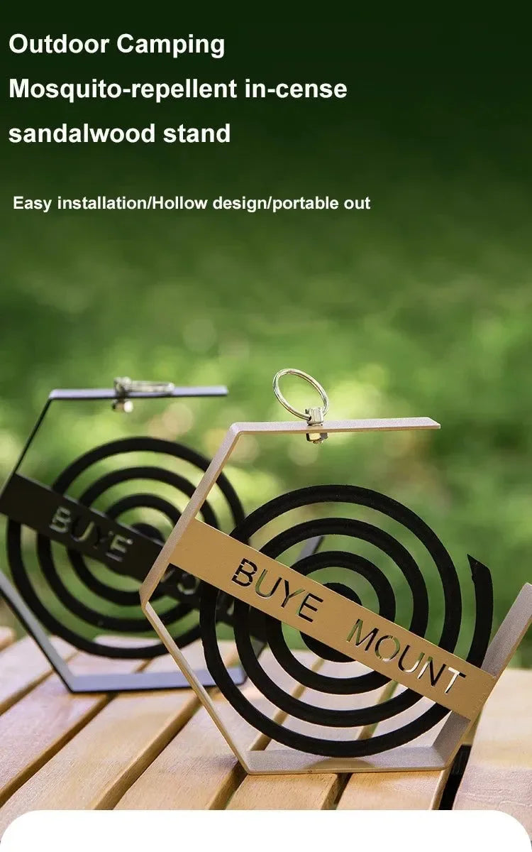 Hanging Mosquito Coil Holder for Camping – Durable Iron Frame Outdoor Mosquito Repellent Tray for Hiking & Travel - Trekker Essentials