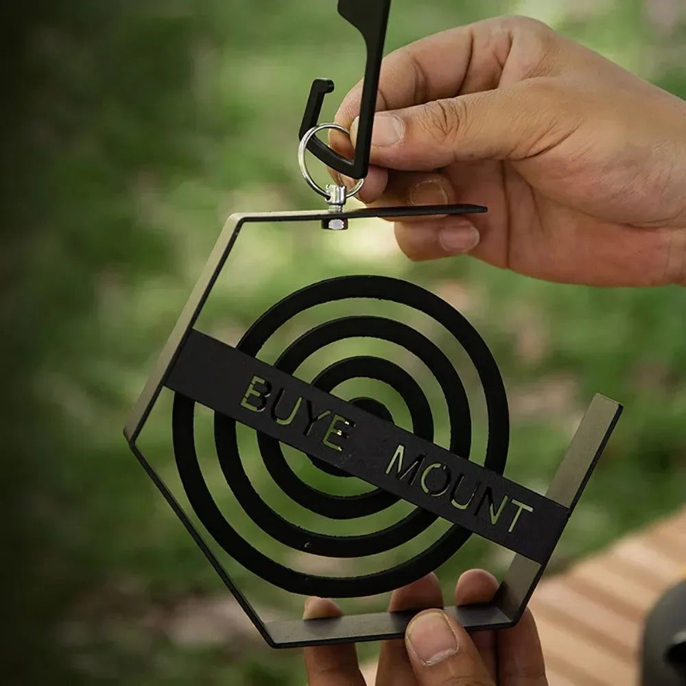 Hanging Mosquito Coil Holder for Camping – Durable Iron Frame Outdoor Mosquito Repellent Tray for Hiking & Travel - Trekker Essentials