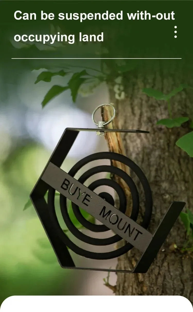Hanging Mosquito Coil Holder for Camping – Durable Iron Frame Outdoor Mosquito Repellent Tray for Hiking & Travel - Trekker Essentials