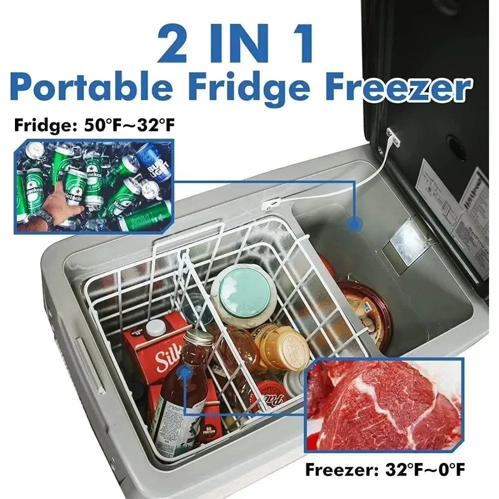 Hard Cooler With Wheels - 42 Quart (40L) Electric Car Refrigerator - Trekker Essentials