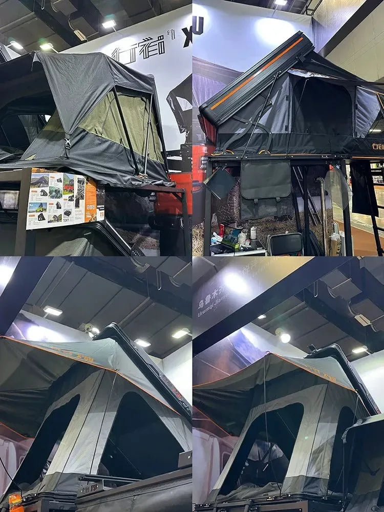 Hard Shell Roof Top Tent – 4-Person, Quick Automatic Opening, All-Weather Waterproof Camping Tent - Trekker Essentials