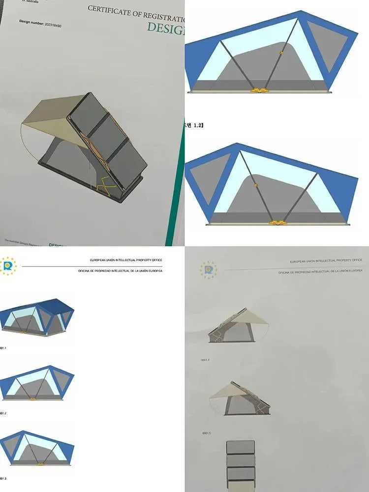 Hard Shell Roof Top Tent – 4-Person, Quick Automatic Opening, All-Weather Waterproof Camping Tent - Trekker Essentials