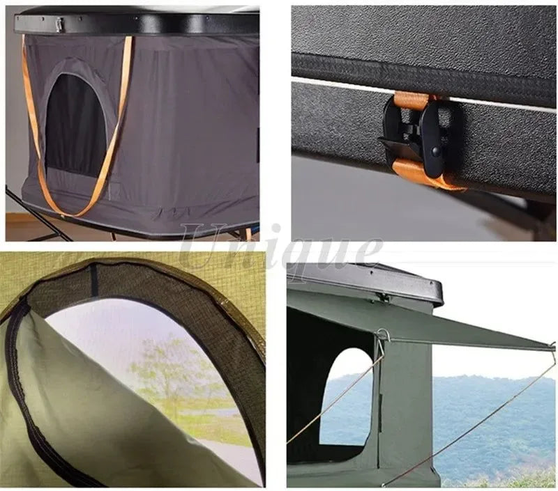 Hardshell Roof Top Tent for SUV – Waterproof, Foldable Car Camping Awning with Ladder & Lamp - Trekker Essentials