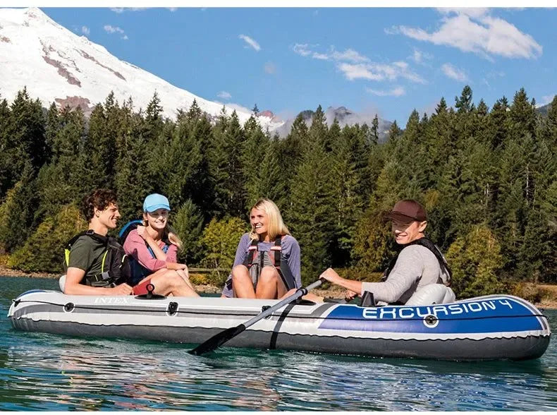 Heavy-Duty 1-3 Person Inflatable Boat: Fishing Dinghy with Detachable Seats & Foldable Kayak Design - Trekker Essentials