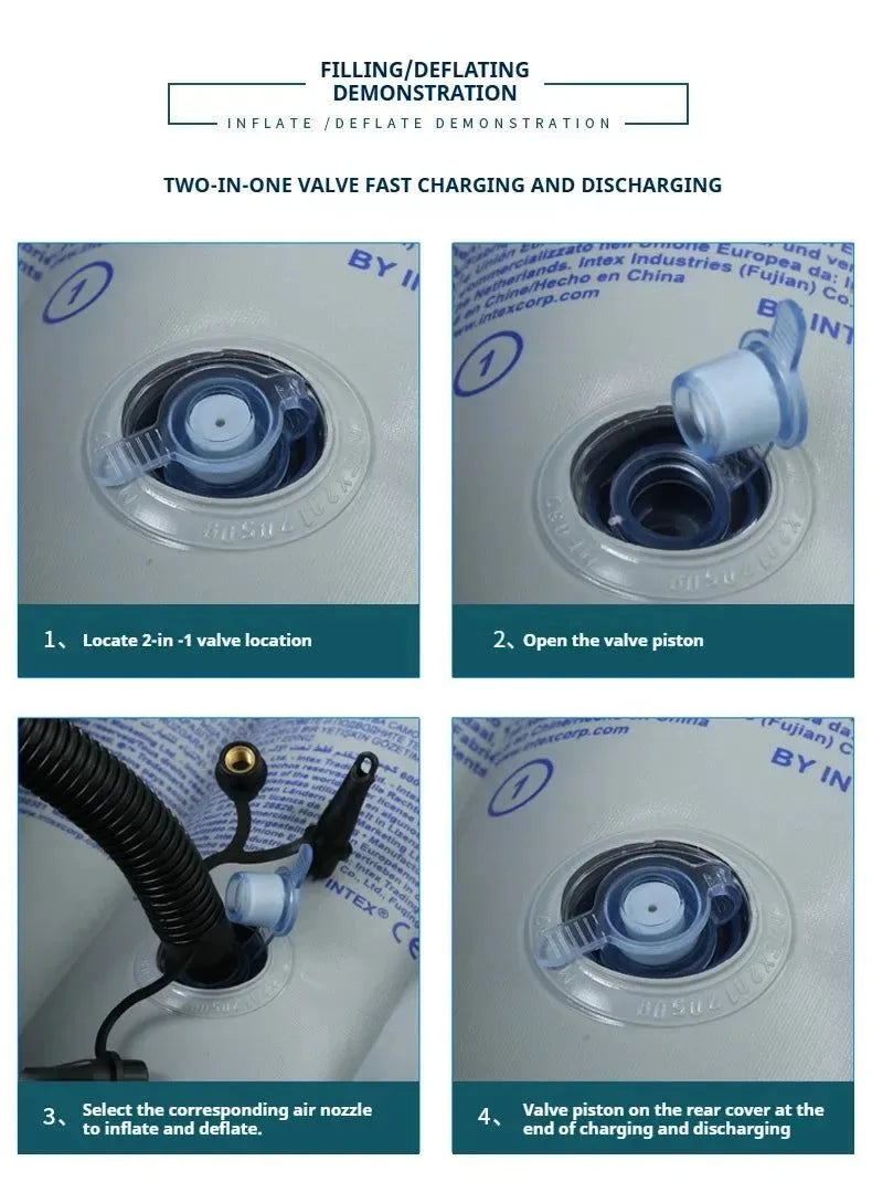 Heavy-Duty 1-3 Person Inflatable Boat: Fishing Dinghy with Detachable Seats & Foldable Kayak Design - Trekker Essentials