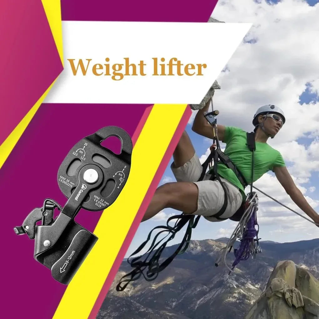 Heavy-Duty Climbing Pulley – Professional Ascender for Rock Climbing, Rescue & High-Altitude Transport - Trekker Essentials