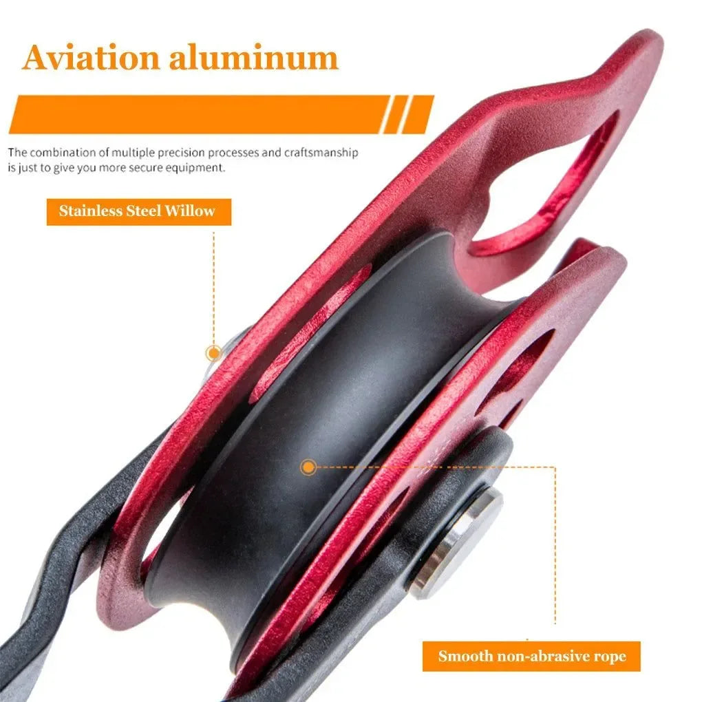 Heavy-Duty Climbing Pulley – Professional Ascender for Rock Climbing, Rescue & High-Altitude Transport - Trekker Essentials
