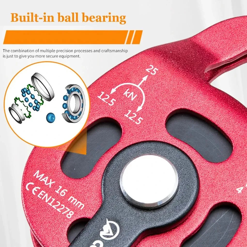 Heavy-Duty Climbing Pulley – Professional Ascender for Rock Climbing, Rescue & High-Altitude Transport - Trekker Essentials