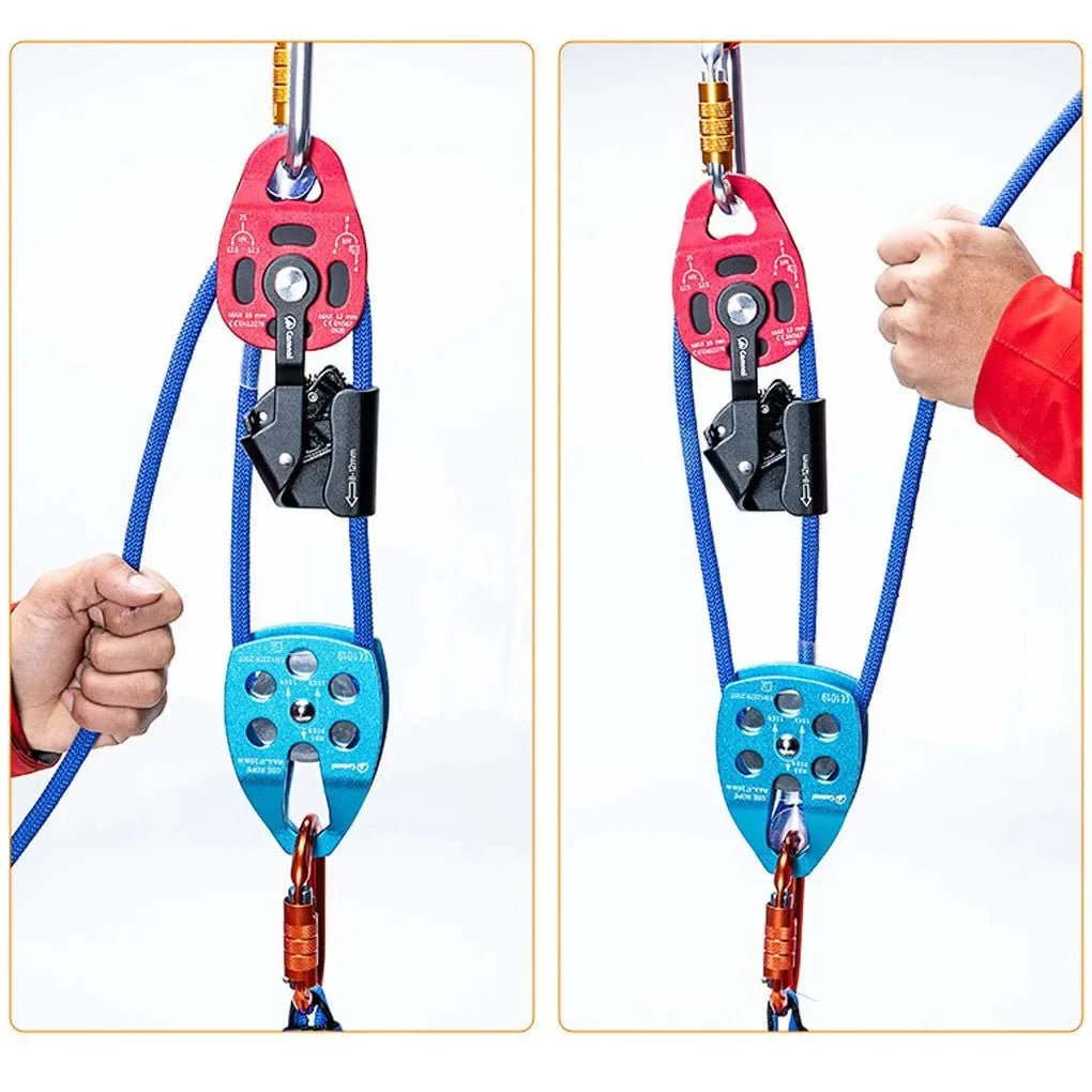 Heavy-Duty Climbing Pulley – Professional Ascender for Rock Climbing, Rescue & High-Altitude Transport - Trekker Essentials