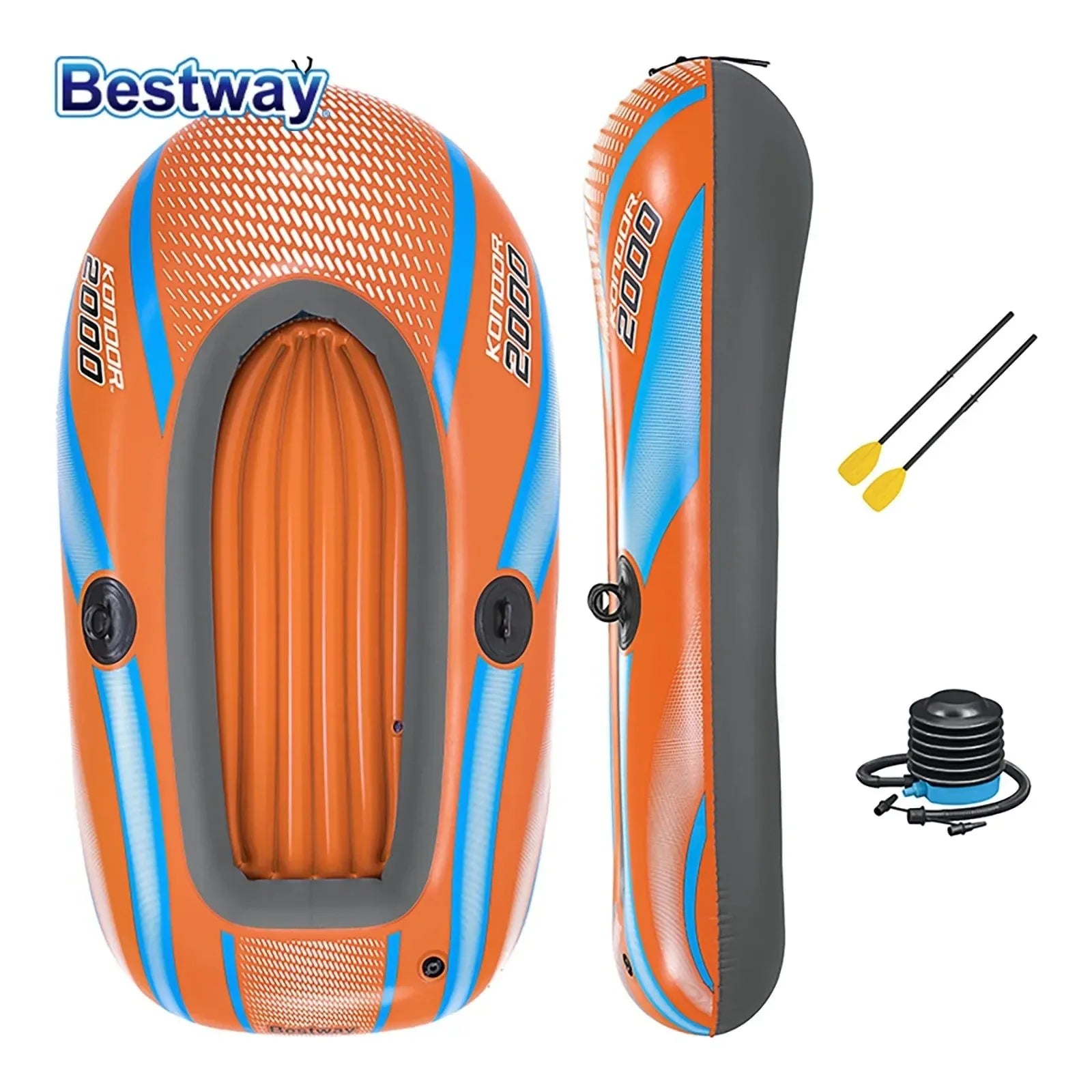 Heavy-Duty Inflatable Kayak for 1-3 Persons: PVC Rafting Boat for Thrilling Water Adventures - Trekker Essentials