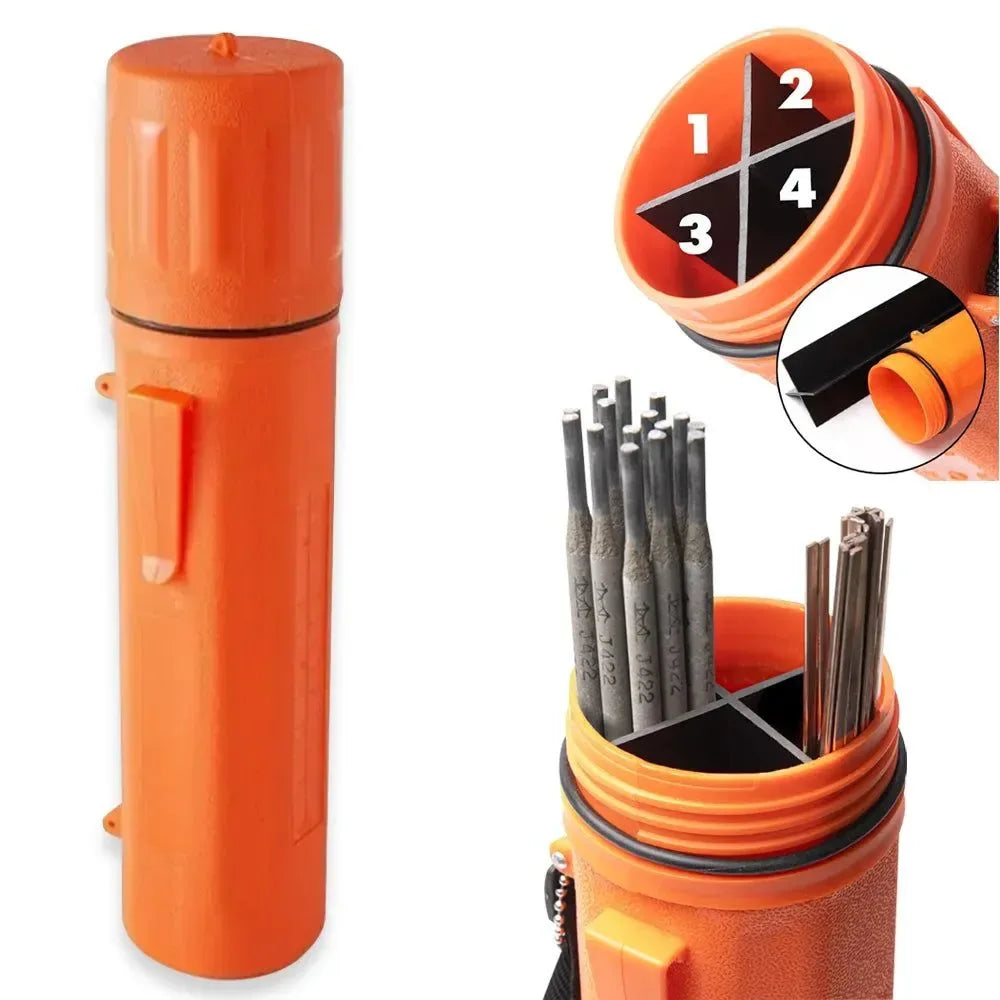 Heavy-Duty Moisture-Proof Welding Electrode Storage Tube with Belt Clip & Internal Dividers - Trekker Essentials