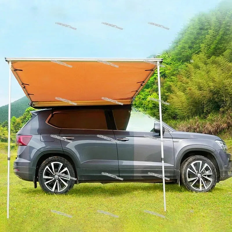Heavy-Duty SUV Car Awning Canopy — Waterproof, Foldable, Drive-Away Tent for RV & Overland Camping, Travel Sun Shelter with Aluminum Poles - Trekker Essentials