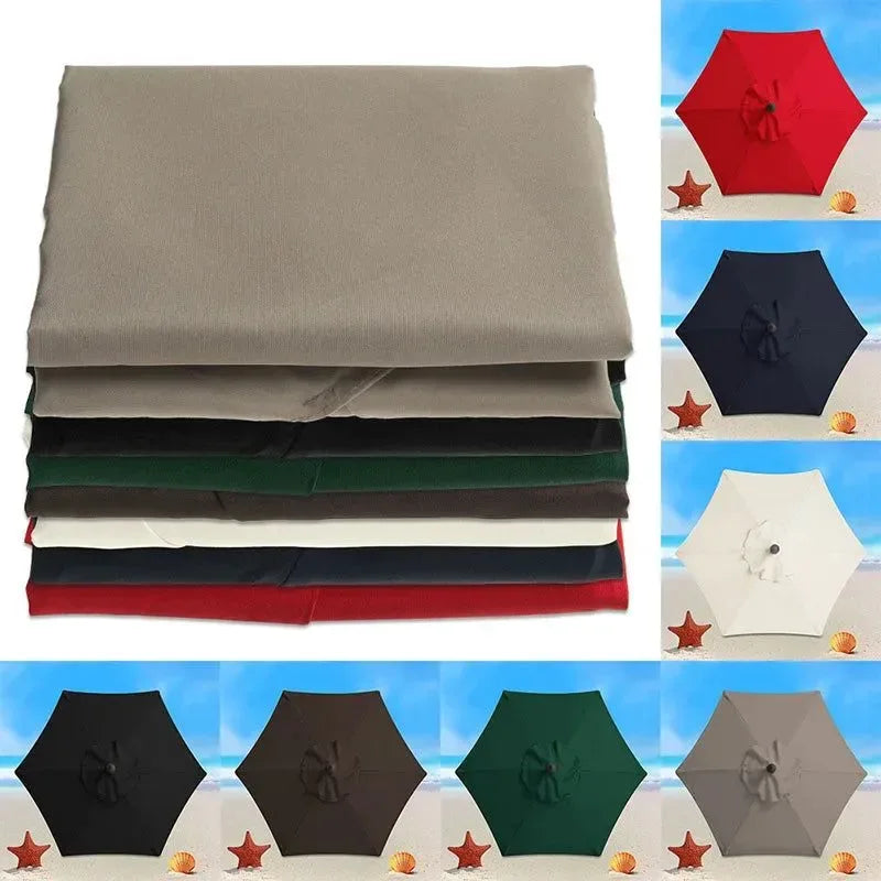 Hexagonal Canopy Sunshade Cover - Outdoor Garden UV Protection Umbrella Replacement Cloth - Trekker Essentials
