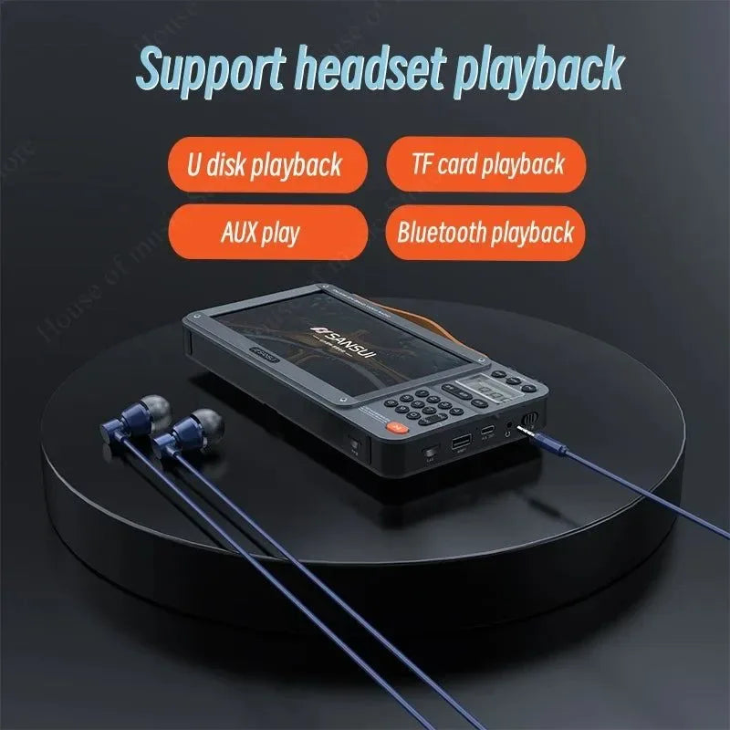 High-Definition Screen Portable Speakers with Multi functional BT, Retro Digital FM Radio, and MP3 Player - Trekker Essentials