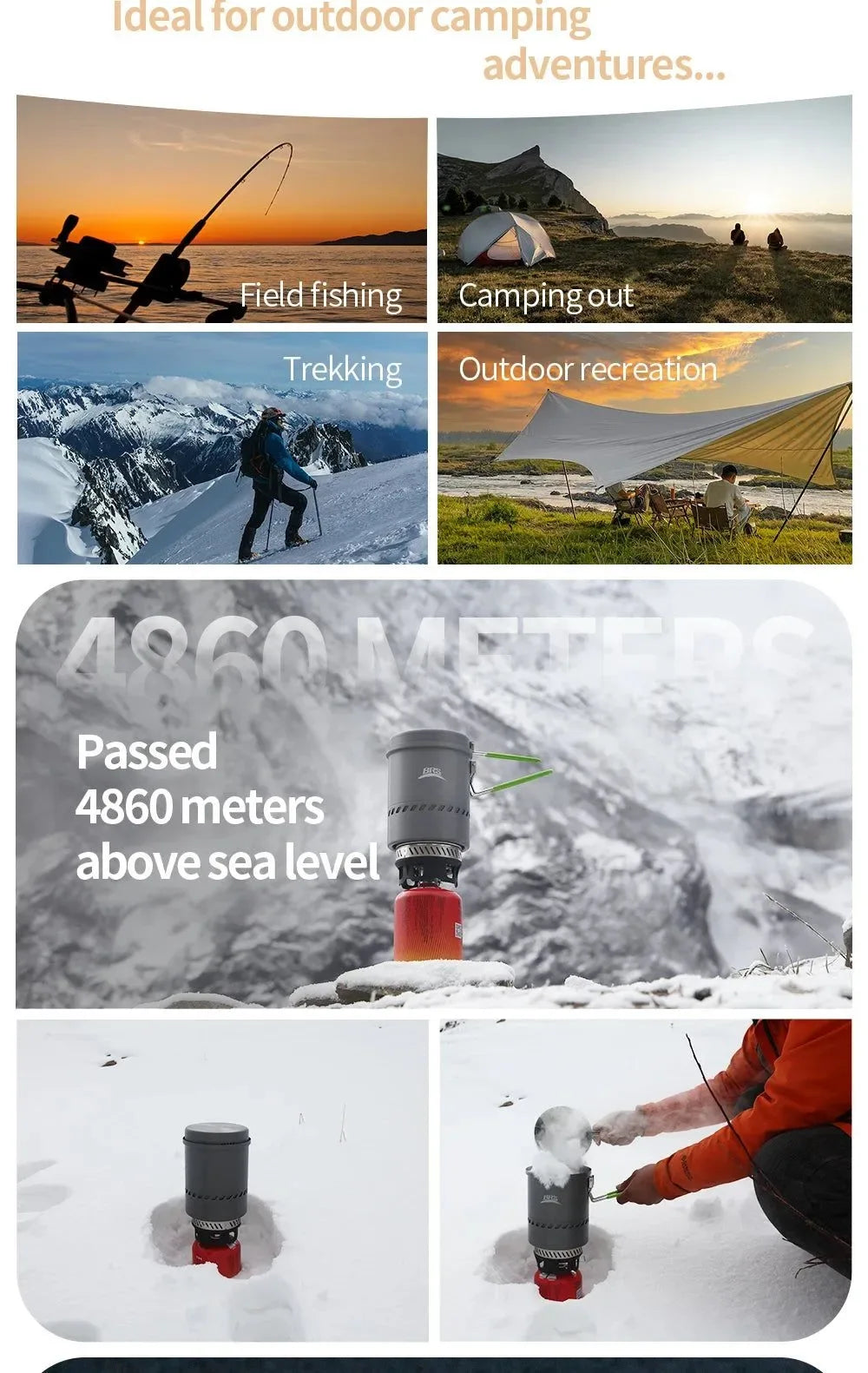 High-Efficiency Outdoor Reactor Head for Windproof Heating & Fast Water Boiling - Trekker Essentials