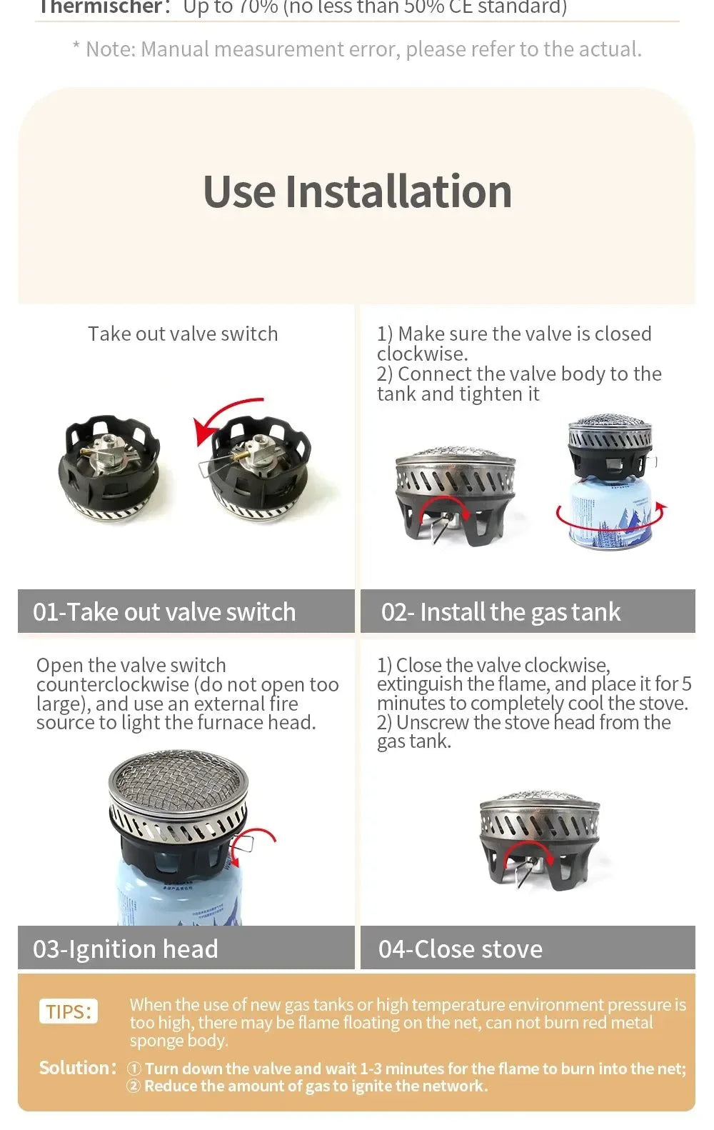 High-Efficiency Outdoor Reactor Head for Windproof Heating & Fast Water Boiling - Trekker Essentials