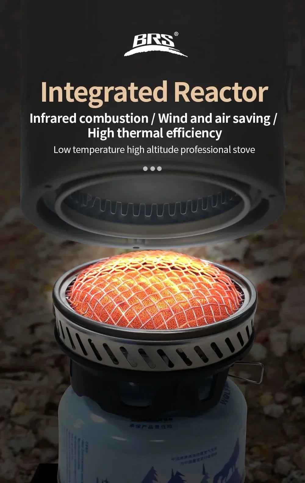 High-Efficiency Outdoor Reactor Head for Windproof Heating & Fast Water Boiling - Trekker Essentials