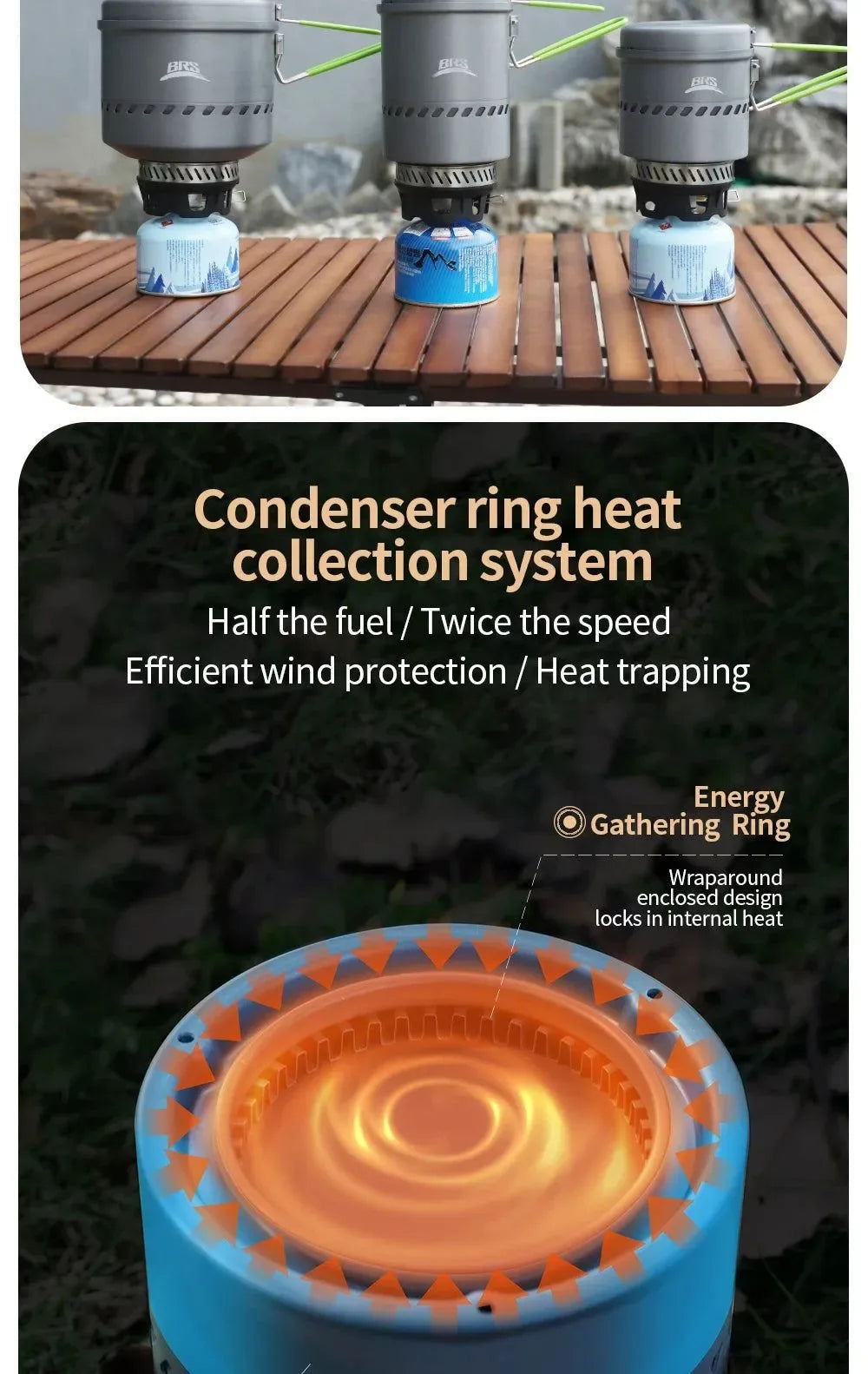 High-Efficiency Outdoor Reactor Head for Windproof Heating & Fast Water Boiling - Trekker Essentials