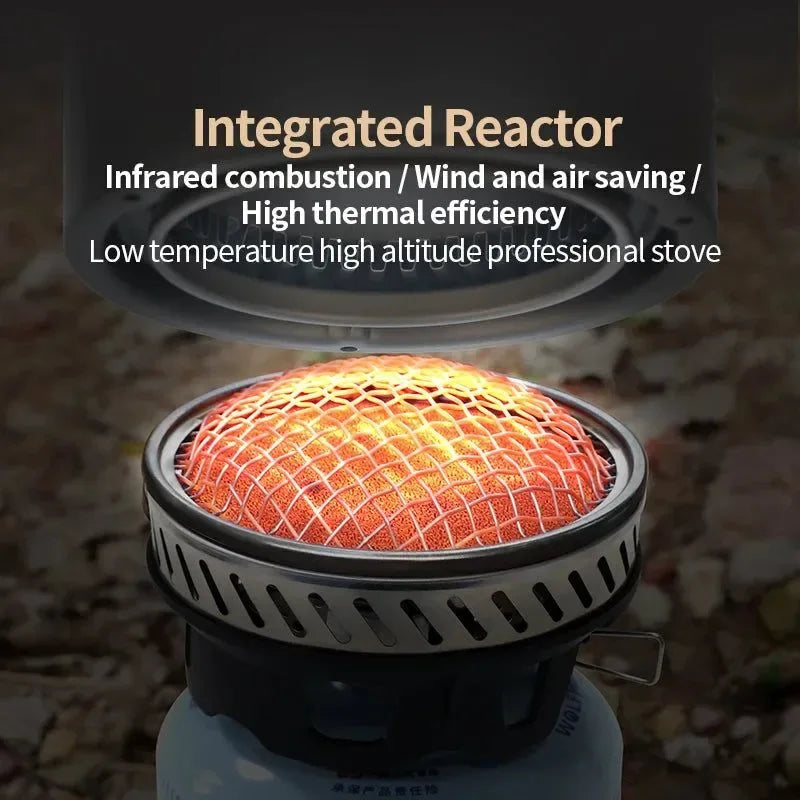 High-Efficiency Outdoor Reactor Head for Windproof Heating & Fast Water Boiling - Trekker Essentials