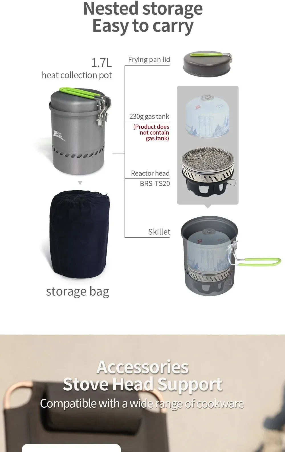High-Efficiency Outdoor Reactor Head for Windproof Heating & Fast Water Boiling - Trekker Essentials
