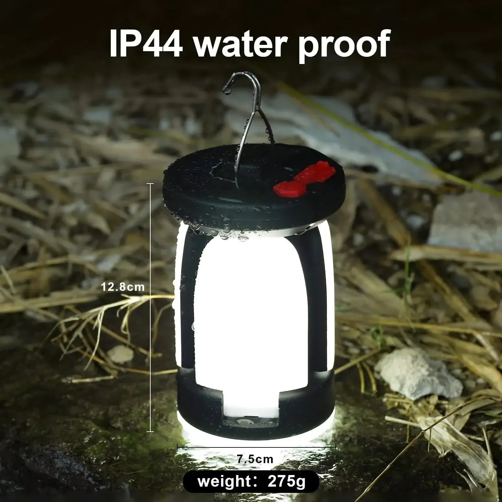 High Power Solar LED Camping Lantern: Rechargeable 4500mAh, 1000LM, Emergency Power Bank, Foldable with 6 Light Modes - Trekker Essentials