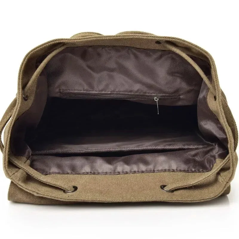 High-Quality Canvas Men’s Backpack - Large Shoulder School Bag for Travel, Camping, and Fashion - Trekker Essentials