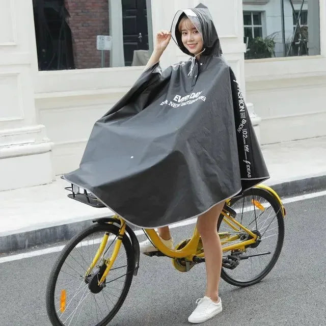 High-Quality Hooded Cycling Rain Poncho for Men and Women – Windproof and Waterproof - Trekker Essentials