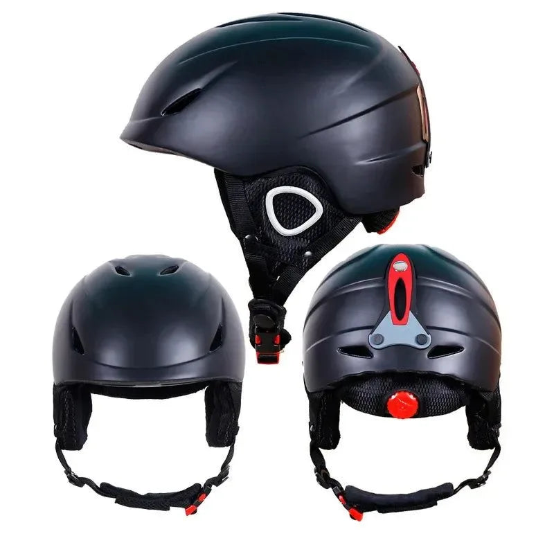 High-Quality Unisex Red Ice Skate & Snow Sports Helmet - Integrated Molding Ultralight Safety Cap - Trekker Essentials