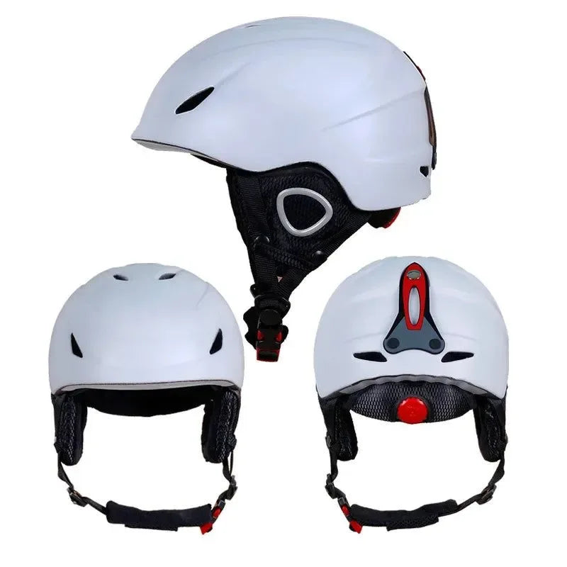 High-Quality Unisex Red Ice Skate & Snow Sports Helmet - Integrated Molding Ultralight Safety Cap - Trekker Essentials