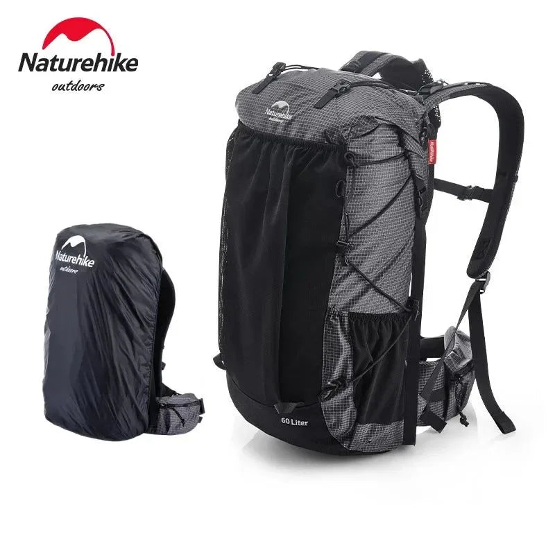 Hiking Backpack Outdoor Sports Bag - 60+5L Large Capacity Ergonomic Design Waterproof Camping Travel Backpack - Trekker Essentials