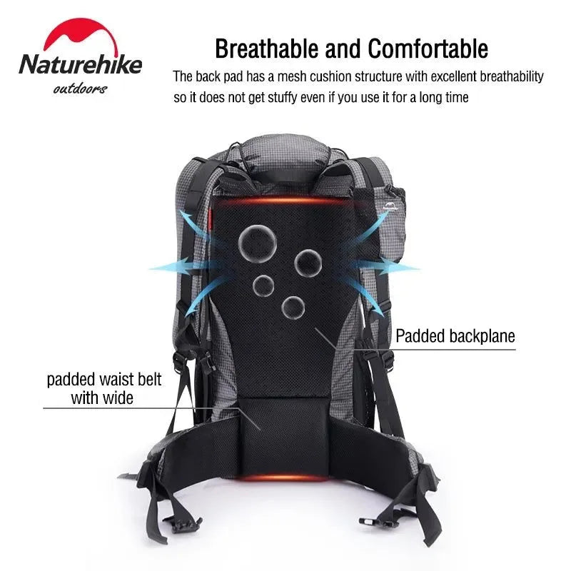 Hiking Backpack Outdoor Sports Bag - 60+5L Large Capacity Ergonomic Design Waterproof Camping Travel Backpack - Trekker Essentials